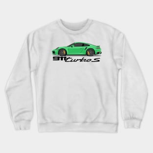 supercar 911 turbo s 992 green Crewneck Sweatshirt